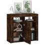 Sideboard mit LED-Leuchten, geräucherte Eiche, 80 x 35 x 75 cm von vidaXL, Sideboards - Ref: Foro24-815729, Preis: 77,82 €, R...