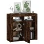 Sideboard with LED lights smoked oak 80x35x75 cm by vidaXL, Sideboards - Ref: Foro24-815729, Price: 59,45 €, Discount: %