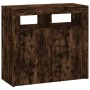 Sideboard mit LED-Leuchten, geräucherte Eiche, 80 x 35 x 75 cm von vidaXL, Sideboards - Ref: Foro24-815729, Preis: 77,82 €, R...