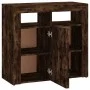 Sideboard with LED lights smoked oak 80x35x75 cm by vidaXL, Sideboards - Ref: Foro24-815729, Price: 59,45 €, Discount: %