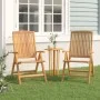 Reclining garden chairs 2 units solid teak wood by vidaXL, Garden chairs - Ref: Foro24-362666, Price: 323,12 €, Discount: %
