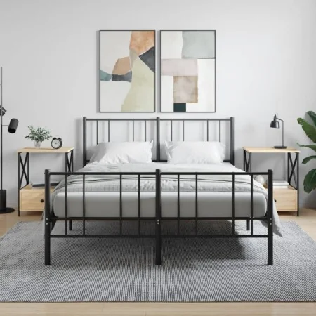 Nachttische, 2 Stück, Holzwerkstoff, Sonoma-Eiche, 50 x 41 x 65 cm von vidaXL, Nachttische - Ref: Foro24-826086, Preis: 85,12...