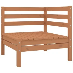 Honey Brown Solid Pine Wood Corner Sofa by vidaXL, Garden sets - Ref: Foro24-806570, Price: 69,31 €, Discount: %
