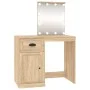 Schminktisch mit LED Sonoma-Eichensperrholz 90x50x132,5cm von vidaXL, Schlafzimmerkommoden - Ref: Foro24-816771, Preis: 104,8...