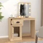 Schminktisch mit LED Sonoma-Eichensperrholz 90x50x132,5cm von vidaXL, Schlafzimmerkommoden - Ref: Foro24-816771, Preis: 104,8...
