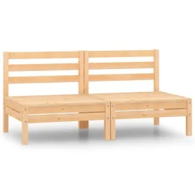 Central garden sofas 2 units solid pine wood by vidaXL, Garden sets - Ref: Foro24-806587, Price: 87,58 €, Discount: %