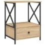 Nachttische, 2 Stück, Holzwerkstoff, Sonoma-Eiche, 50 x 41 x 65 cm von vidaXL, Nachttische - Ref: Foro24-826086, Preis: 85,12...