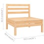 Zentrale Gartensofas 2 Einheiten aus massivem Kiefernholz von vidaXL, Gartensets - Ref: Foro24-806587, Preis: 89,07 €, Rabatt: %