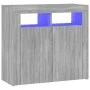 Sideboard with LED lights Sonoma gray 80x35x75 cm by vidaXL, Sideboards - Ref: Foro24-815730, Price: 73,97 €, Discount: %