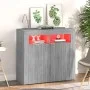 Sideboard with LED lights Sonoma gray 80x35x75 cm by vidaXL, Sideboards - Ref: Foro24-815730, Price: 73,97 €, Discount: %