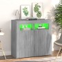 Sideboard mit LED-Leuchten Sonomagrau 80x35x75 cm von vidaXL, Sideboards - Ref: Foro24-815730, Preis: 74,87 €, Rabatt: %