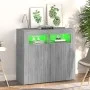 Sideboard with LED lights Sonoma gray 80x35x75 cm by vidaXL, Sideboards - Ref: Foro24-815730, Price: 73,97 €, Discount: %