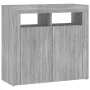 Sideboard with LED lights Sonoma gray 80x35x75 cm by vidaXL, Sideboards - Ref: Foro24-815730, Price: 73,97 €, Discount: %