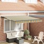 Toldo Retráctil Manual Verde y amarillo 300x250 cm tela