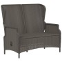 2-Sitzer-Gartenbank mit schwarzen synthetischen Rattankissen von vidaXL, Gartenbänke - Ref: Foro24-362681, Preis: 315,71 €, R...