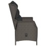 2-Sitzer-Gartenbank mit schwarzen synthetischen Rattankissen von vidaXL, Gartenbänke - Ref: Foro24-362681, Preis: 315,71 €, R...