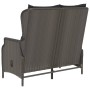 2-Sitzer-Gartenbank mit schwarzen synthetischen Rattankissen von vidaXL, Gartenbänke - Ref: Foro24-362681, Preis: 315,71 €, R...