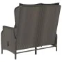 2-Sitzer-Gartenbank mit schwarzen synthetischen Rattankissen von vidaXL, Gartenbänke - Ref: Foro24-362681, Preis: 187,14 €, R...