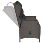 2-Sitzer-Gartenbank mit schwarzen synthetischen Rattankissen von vidaXL, Gartenbänke - Ref: Foro24-362681, Preis: 315,71 €, R...