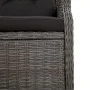 2-Sitzer-Gartenbank mit schwarzen synthetischen Rattankissen von vidaXL, Gartenbänke - Ref: Foro24-362681, Preis: 187,14 €, R...