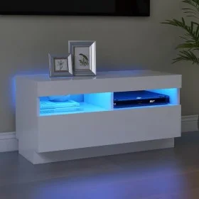 TV-Schrank mit weißen LED-Leuchten 80x35x40 cm von vidaXL, TV-Möbel - Ref: Foro24-804445, Preis: 75,53 €, Rabatt: %