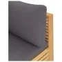 Garden corner sofa with dark gray cushions solid teak wood by vidaXL, Modular outdoor sofas - Ref: Foro24-319160, Price: 232,...