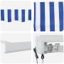 Toldo Retráctil Azul y 350 x 250 cm Tela y Metal
