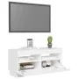 TV cabinet with white LED lights 80x35x40 cm by vidaXL, TV Furniture - Ref: Foro24-804445, Price: 75,53 €, Discount: %