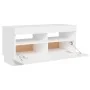 TV cabinet with white LED lights 80x35x40 cm by vidaXL, TV Furniture - Ref: Foro24-804445, Price: 75,53 €, Discount: %