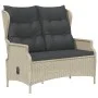 Garden bench 2 seats with light gray synthetic rattan cushions by vidaXL, garden benches - Ref: Foro24-362682, Price: 186,13 ...