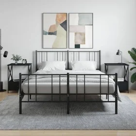 Nachttische 2 Stk. Holzwerkstoff schwarz 50x41x65 cm von vidaXL, Nachttische - Ref: Foro24-826084, Preis: 87,80 €, Rabatt: %
