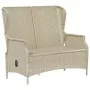 Garden bench 2 seats with light gray synthetic rattan cushions by vidaXL, garden benches - Ref: Foro24-362682, Price: 186,13 ...