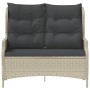 Garden bench 2 seats with light gray synthetic rattan cushions by vidaXL, garden benches - Ref: Foro24-362682, Price: 281,22 ...