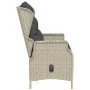 Garden bench 2 seats with light gray synthetic rattan cushions by vidaXL, garden benches - Ref: Foro24-362682, Price: 186,13 ...
