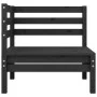 Garten-Ecksofa aus massivem Kiefernholz schwarz von vidaXL, Gartensets - Ref: Foro24-806571, Preis: 87,54 €, Rabatt: %