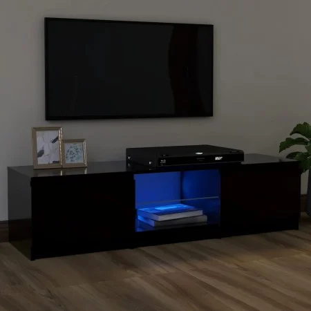 TV-Schrank mit LED-Leuchten schwarz 120x30x35,5 cm von vidaXL, TV-Möbel - Ref: Foro24-804284, Preis: 63,08 €, Rabatt: %