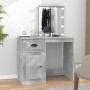 LED plywood gray concrete dressing table 90x50x132.5 cm by vidaXL, Bedroom Dressers - Ref: Foro24-816772, Price: 102,98 €, Di...