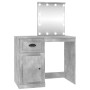 LED plywood gray concrete dressing table 90x50x132.5 cm by vidaXL, Bedroom Dressers - Ref: Foro24-816772, Price: 102,98 €, Di...