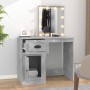 LED plywood gray concrete dressing table 90x50x132.5 cm by vidaXL, Bedroom Dressers - Ref: Foro24-816772, Price: 102,98 €, Di...