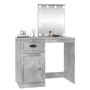 LED plywood gray concrete dressing table 90x50x132.5 cm by vidaXL, Bedroom Dressers - Ref: Foro24-816772, Price: 102,98 €, Di...