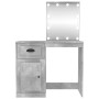 LED plywood gray concrete dressing table 90x50x132.5 cm by vidaXL, Bedroom Dressers - Ref: Foro24-816772, Price: 102,98 €, Di...