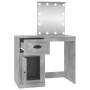 LED plywood gray concrete dressing table 90x50x132.5 cm by vidaXL, Bedroom Dressers - Ref: Foro24-816772, Price: 102,98 €, Di...