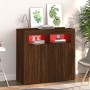 Sideboard mit LED-Leuchten Räuchereiche 80x35x75 cm von vidaXL, Sideboards - Ref: Foro24-815731, Preis: 74,03 €, Rabatt: %