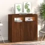 Sideboard with smoked oak LED lights 80x35x75 cm by vidaXL, Sideboards - Ref: Foro24-815731, Price: 60,46 €, Discount: %