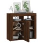Sideboard mit LED-Leuchten Räuchereiche 80x35x75 cm von vidaXL, Sideboards - Ref: Foro24-815731, Preis: 74,03 €, Rabatt: %