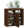 Sideboard with smoked oak LED lights 80x35x75 cm by vidaXL, Sideboards - Ref: Foro24-815731, Price: 60,46 €, Discount: %