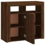 Sideboard with smoked oak LED lights 80x35x75 cm by vidaXL, Sideboards - Ref: Foro24-815731, Price: 60,46 €, Discount: %