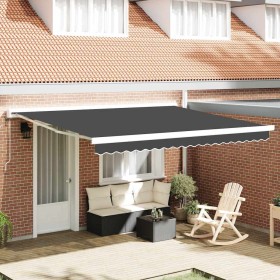 Toldo Retráctil Naranja y 350 x 250 cm Tela y Metal