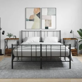 Nachttische 2 Stück aus geräucherter Eichenholz-Technik 50x41x65 cm von vidaXL, Nachttische - Ref: Foro24-826088, Preis: 62,7...