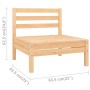 Zentrales Gartensofa aus massivem Kiefernholz von vidaXL, Gartensets - Ref: Foro24-806572, Preis: 65,07 €, Rabatt: %